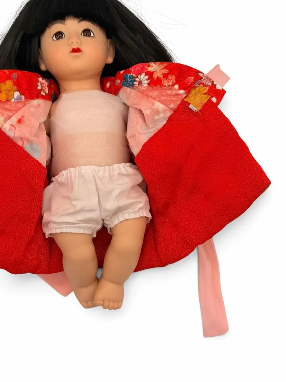 Unbranded 12-Inch Asian Doll in Red Floral Kimono